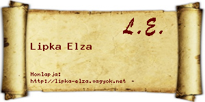 Lipka Elza névjegykártya